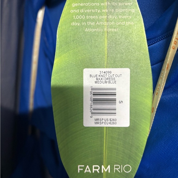 Farm Rio Cobalt Blue Knot Dress - Picture 8 of 8